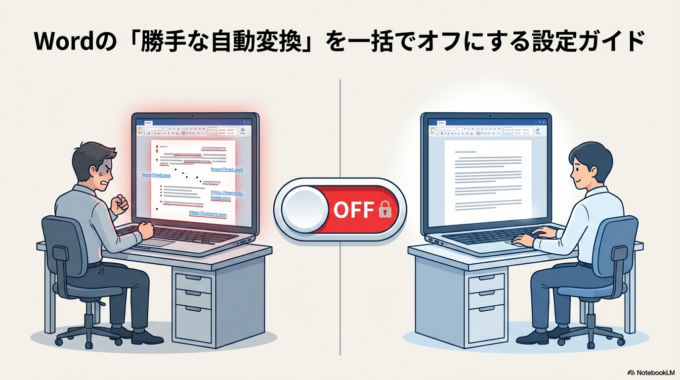 Wordの自動機能を一括オフにする方法