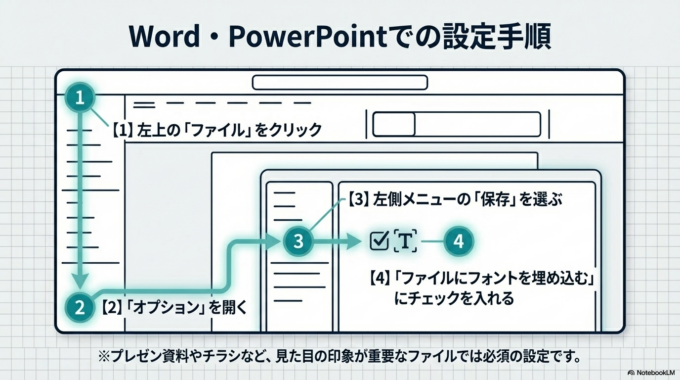PowerPointでも同じ設定ができる