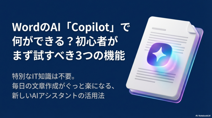 Wordに出てくるAI「Copilot」って何？