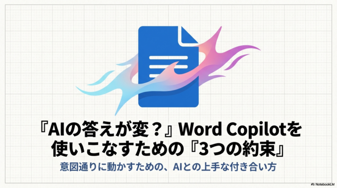 「AIの答えが変？」Word Copilotを使いこなすために知っておきたい「3つの約束」