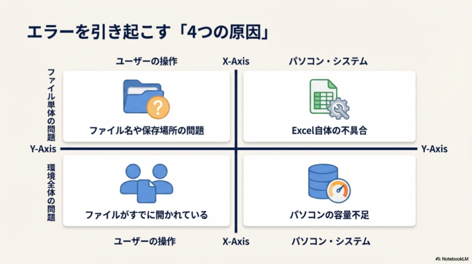 Excelで保存できない主な原因