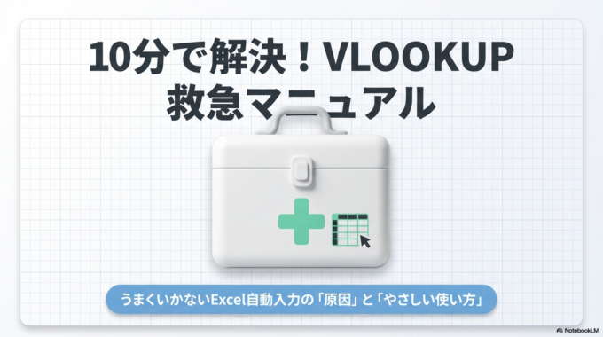 うまくいかないExcel自動入力！VLOOKUPのやさしい使い方