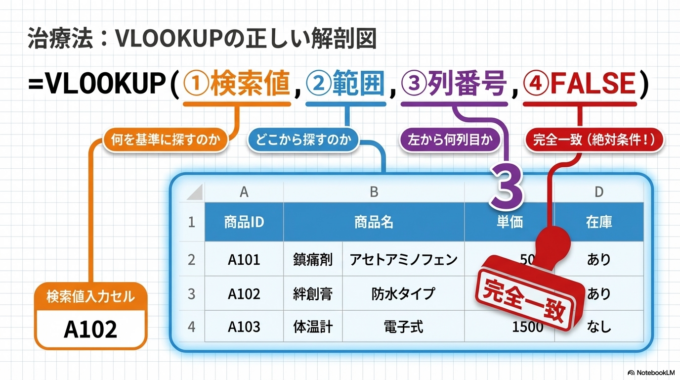 正しいVLOOKUPの確認方法