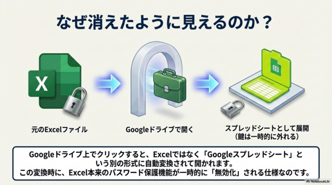 なぜパスワードが消えたように見えるのか