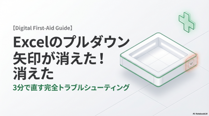 Excelのプルダウン矢印が消えた！表示されない時の簡単な直し方