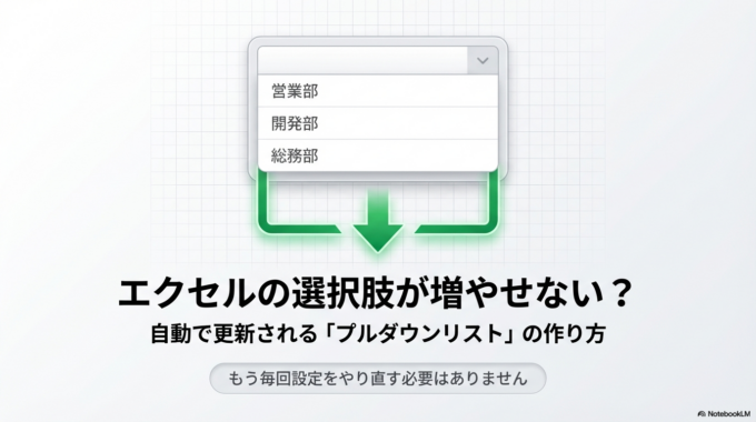 エクセルの選択肢が増やせない？自動で更新されるリストの作り方