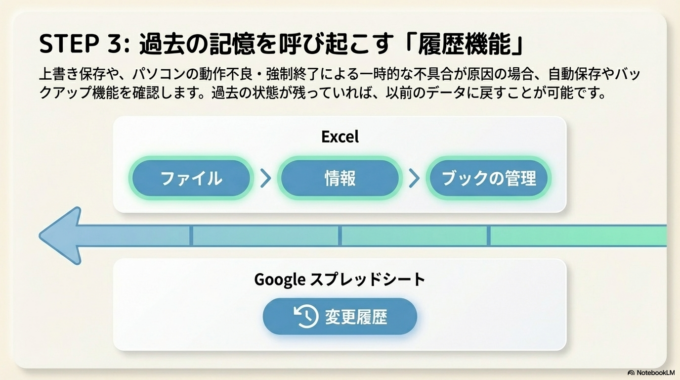 自動保存・バックアップを確認