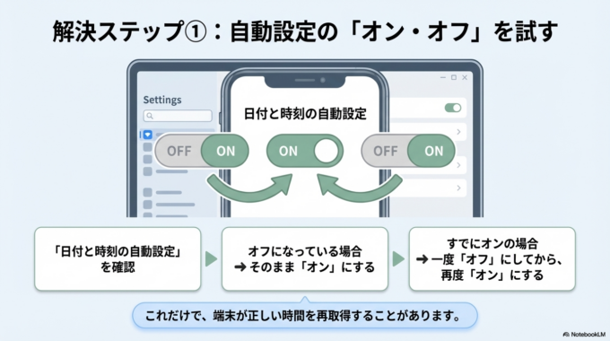 自動設定を確認する