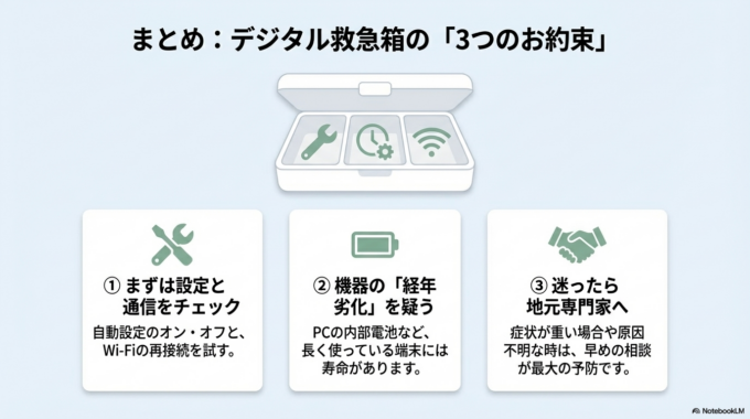 日付が勝手に変わる原因は、自動設定のズレや通信環境、機器の劣化などさまざまです。
