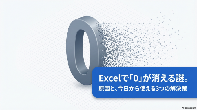Excelで0が消えるのはなぜ？原因とすぐできる対処法をやさしく解説