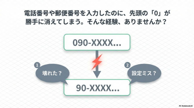 Excelで「0を入力したのに消えてしまう…」と困ったことはありませんか？
