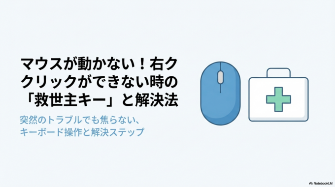 マウスが動かない！右クリックができない時の救世主キーとは？