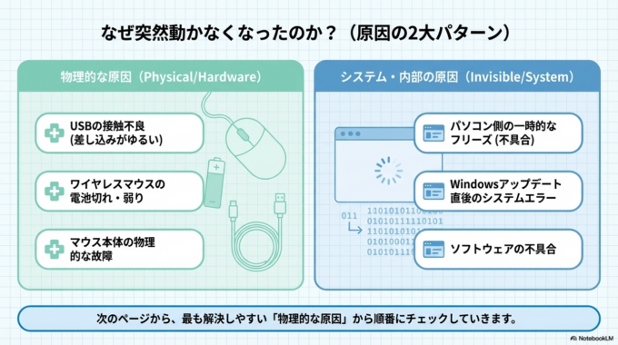 マウスが動かない・右クリックできない原因とは