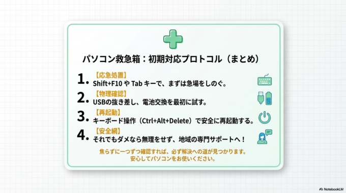 マウスが動かない、右クリックができないといったトラブルは、誰にでも起こるものです。