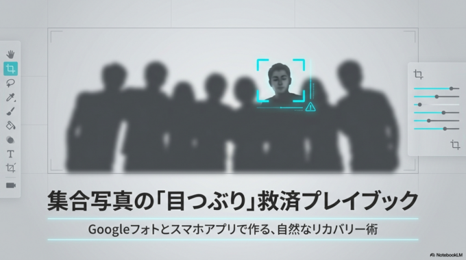 集合写真で目をつぶった！失敗写真をGoogleフォトで自然に直す方法