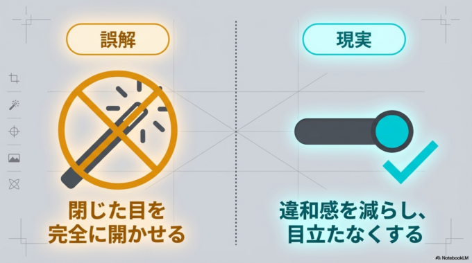 写真編集機能で目立たなくする