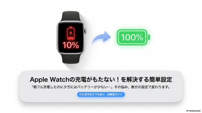 Apple Watchの充電がもたない！を解決する簡単設定