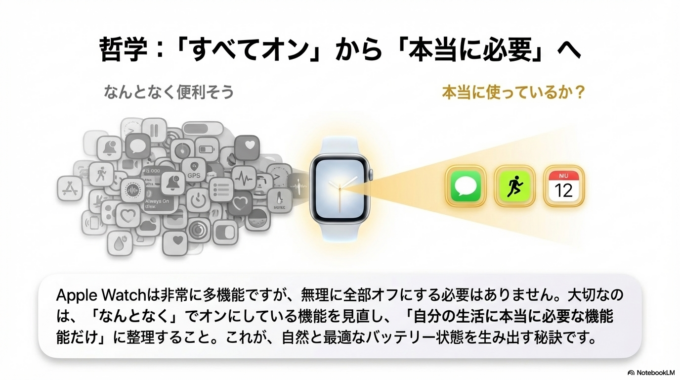「なんとなく便利そう」でオンにしている機能を一度見直すだけでも、かなり違いが出てきます。