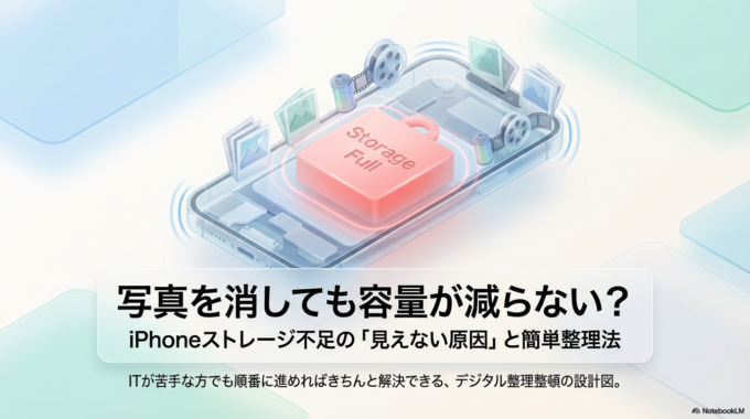 写真が消せない…iPhoneの容量不足が分からない時の簡単整理法