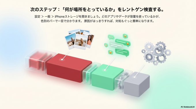 iPhoneの容量内訳を確認する