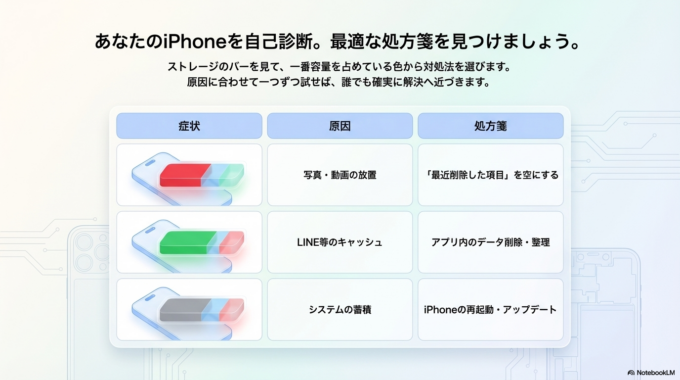容量不足を防ぐための管理方法