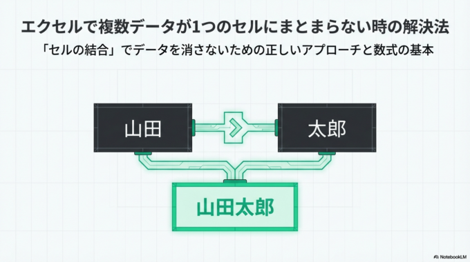 エクセルで複数データが1つのセルにまとまらない時の解決法