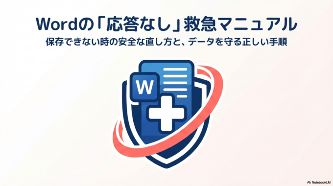 Wordが固まった（応答なし）時の正しい対処法｜保存できない時の安全な直し方