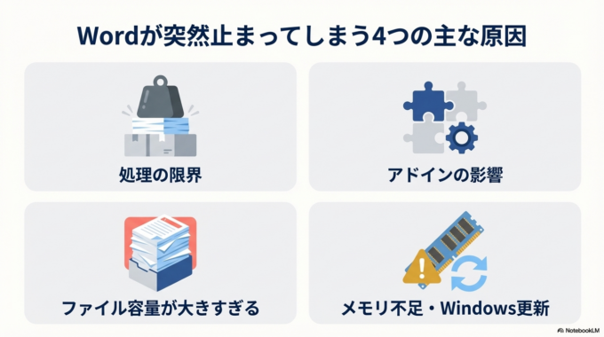 Wordが固まる（応答なし）主な原因
