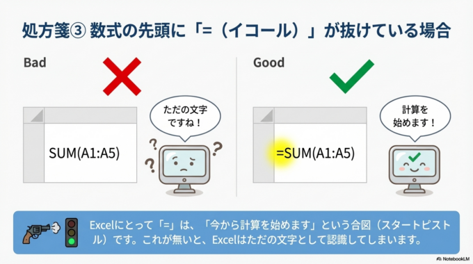 数式の最初に「=」が入っているか