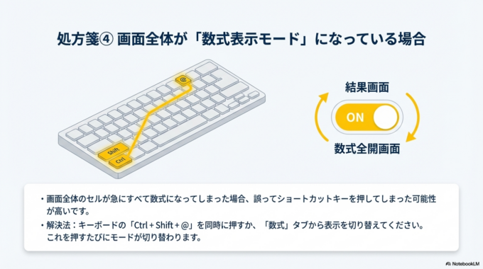 数式表示モードになっていないか
