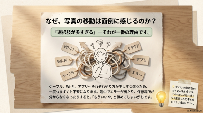 なぜ写真の移動が面倒に感じるのか