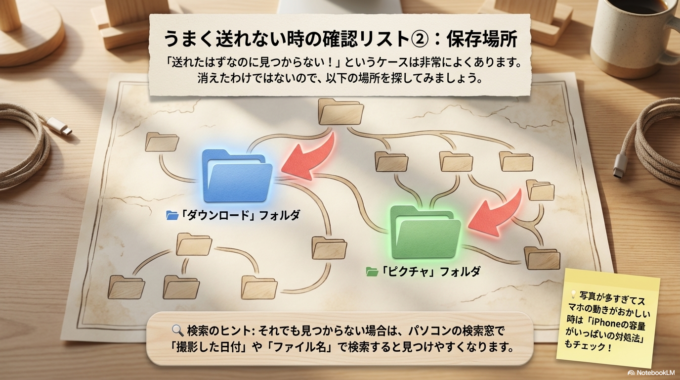 保存場所の確認