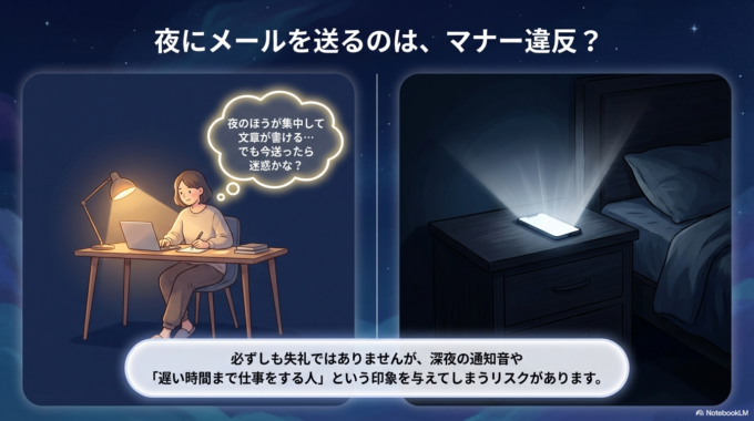 夜にメールを送るのは迷惑なのか