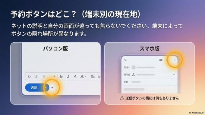 Gmailの予約送信は、特別なアプリを入れなくても使える便利な機能です。普段の送信操作に少し手を加えるだけなので、一度覚えてしまえば難しくありません。