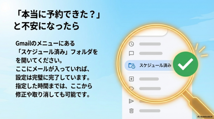 予約送信ができない時の確認方法