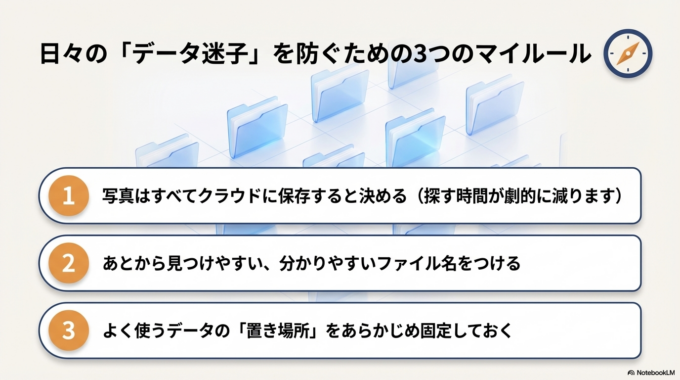 日々の手間を減らすためには、「ルールを決めておくこと」が大切です。