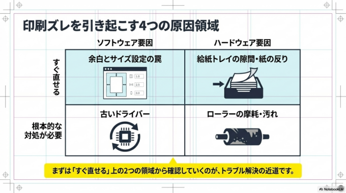 印刷ズレの確認方法と直し方