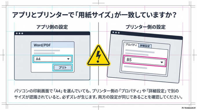 用紙サイズを確認する