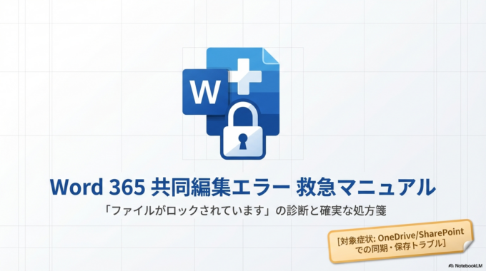 Word 365で「ファイルがロックされています」と出たときの対処法|共同編集の同期エラーを解消する方法