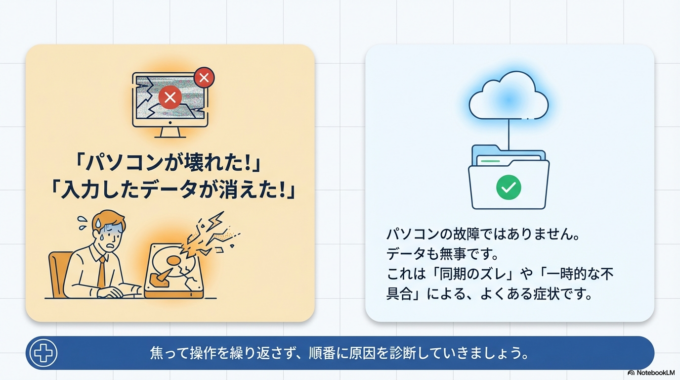 特にOneDriveやSharePointを使った共同編集では、「誰も開いていないはずなのに編集できない」「保存できない」と戸惑う方が多いトラブルです。