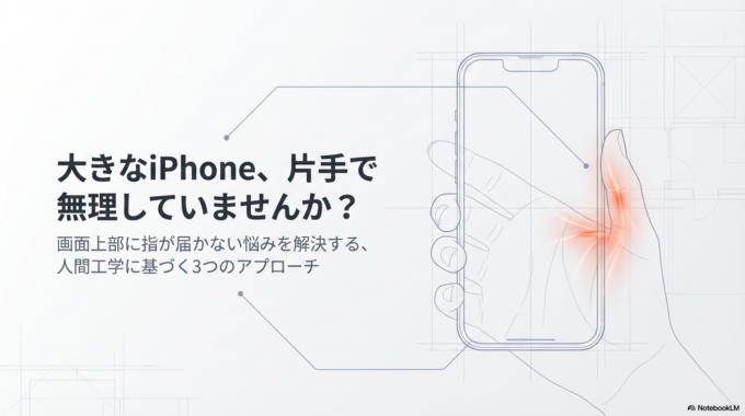 iPhoneの画面上部に指が届かない？片手操作がラクになる設定とコツ