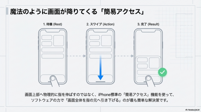 片手操作をラクにする「簡易アクセス」を使う
