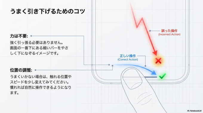 操作方法が合っているか確認する