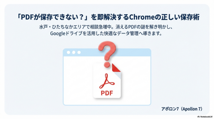 PDFの保存がうまくいかない？Chromeで直接ドライブに保存する方法