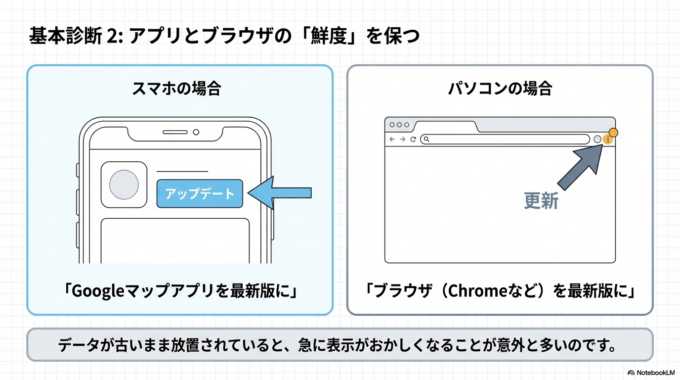 アプリやブラウザを最新にする