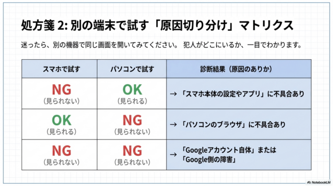 別の端末で試す