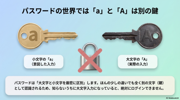 パスワードが通らない原因