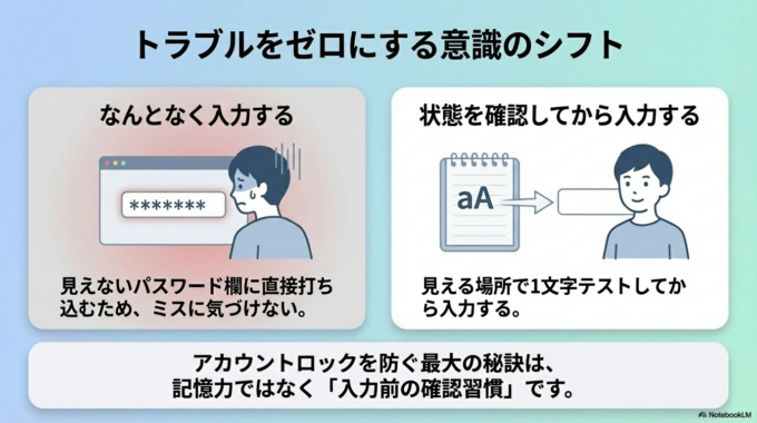 また、パソコンの更新や設定変更によって、入力方法が変わってしまうこともあります。日本語入力の設定が変わると、思った通りに文字が入力されないことがあります。