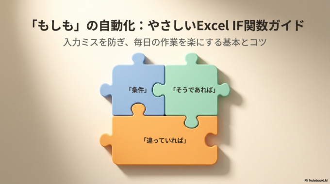 ExcelのIF関数が分からない?「もしも」の自動化で入力ミスを防ぐやさしい使い方