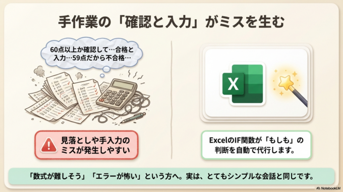 はじめて見ると数式が難しそうに感じたり、入力してもエラーになってしまったりして、そこで手が止まってしまうこともあります。